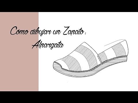 Cómo dibujar un zapato tipo Alpargata Tutorial | Español
