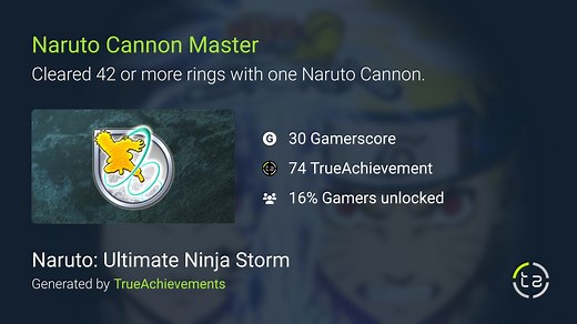 Naruto Cannon Master achievement in Naruto: Ultimate Ninja Storm