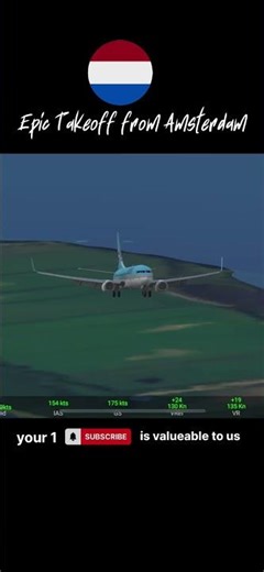 take off from amsterdam with powerful engine and realistic pilot skills! #flightsimulator #shorts