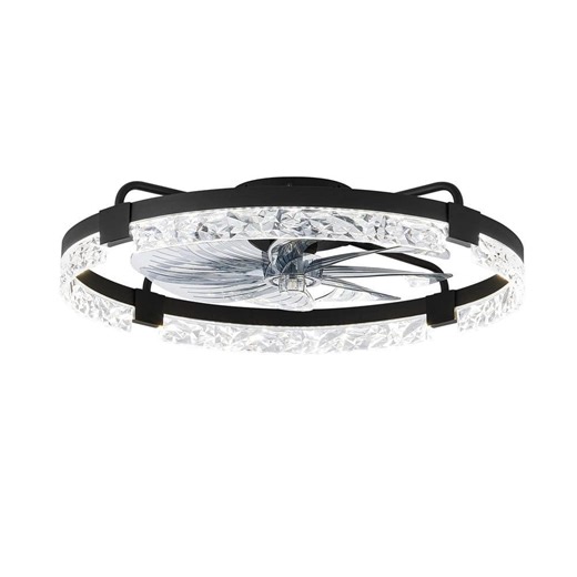 Check The Home Depot's Q&A Before Buying: LEDIARY 24 In Black Modern Indoor/Outdoor Flush mount Ceiling Fan with Light Remote/APP control Quiet DC Motor for Bedroom 3CCT