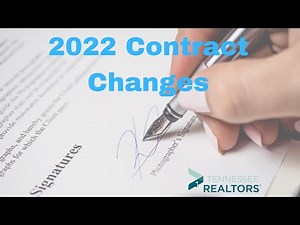 Tennessee Association of Realtors Contracts 2022 TAR Form Updates Explained