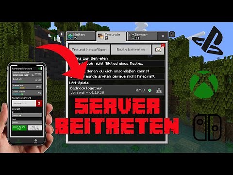 Server auf Playstation/Xbox/Switch beitreten in Minecraft Tutorial