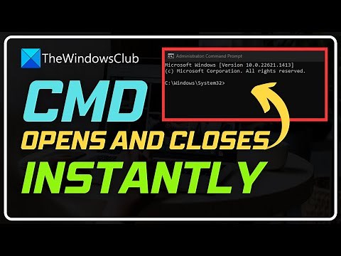 Command Prompt opens and closes immediately; Keeps crashing