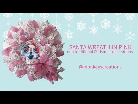 Easy Christmas Decorations: Tutorial #santa #wreath #uniqueinthecreek