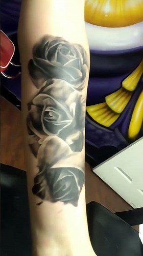 Three Black Roses Tattoo | Black & Gray Realism #tattoo #roses #blackandgray #austin