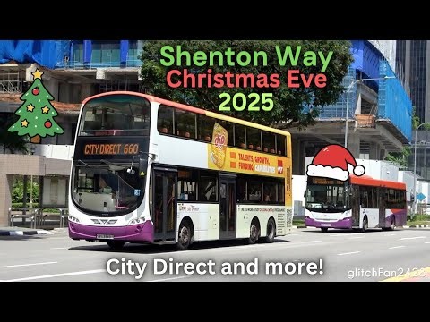 Christmas Eve 🎄 Lunchtime Bus Spottiing in Shenton Way, Singapore 2025