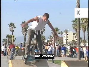 1990s Skateboarders Skating On Ramps, Venice Beach