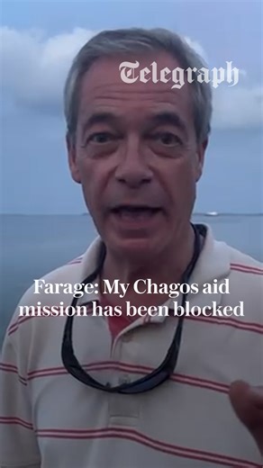 Nigel Farage has accused the British Government of trying to thwart a mission to send aid to Chagos Islanders. The leader of Reform UK flew to the Maldives last week with equipment to assist four Chagossians who are attempting to establish a permanent base on a deserted island in the archipelago. Click the link below to read the full article 👇 https://www.telegraph.co.uk/news/2026/02/21/farage-chagos-aid-mission-blocked/?WT.mc_id=tmgoff_fb_reel | The Telegraph