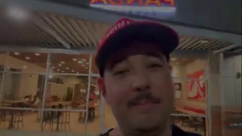 Panda Express kicked out @DannyRebel333 and Myself out for Simply for wearing a MAGA hat, and giving a thumbs up to a cook that just stood and Stared at me the whole time because of my Hat.I asked if there was an issue and the cook said “You’re Hat” so I asked if he supported it.They proceeded to call the police, and falsely say we were refusing to leave. I left the store and stood on the side walk and multiple employees came out to intimidate me to leave and stop filming on the public sidewalk.