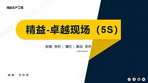 5S管理视频教材-李俊辉
