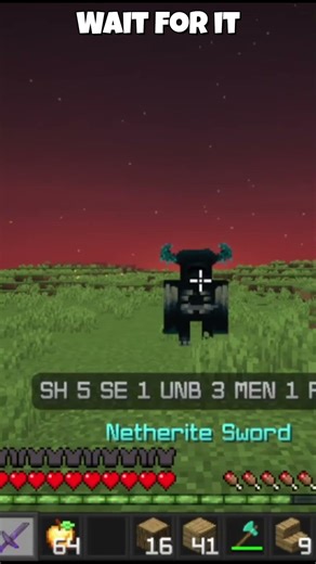 My ego seeing a Warden in Minecraft 💀#minecraft #minecraftshorts #shorts