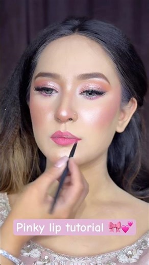 Lip tutorial 🎀💕#makeup#softglamlook#makeuptutorial#bridalmakeup#lipstick#youtubeshorts#bride