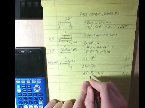Force Method Structural Analysis Example 3 pt.1