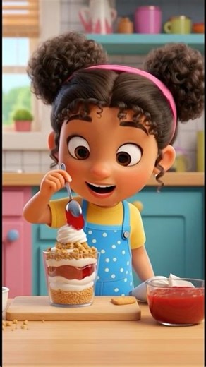 Ava make a yummy dessert 🧁🍨