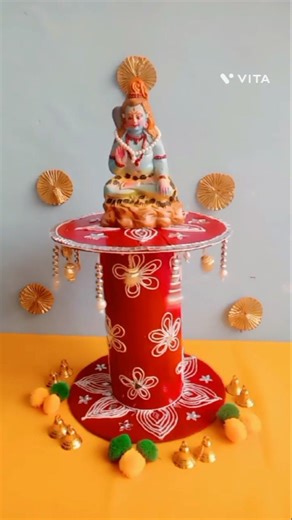 घर पर बनाए सुंदर शिव जी स्टैंड सजावट Ghar per banae Sundar Shiv ji ka stand #homemade #diy #craft