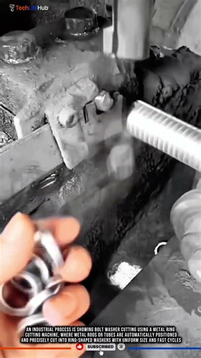 Innovation Metal Ring Cutting Machine for Fast Bolt Washer Production #tech