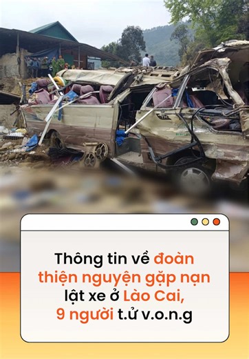 Đoàn thiện nguyện cứu trợ vụ lật xe ở Lào Cai