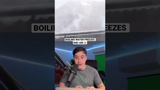 When boiling water appears to freeze mid-air
