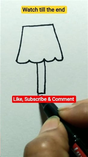 Simple Lamp Drawing Tutorial ✍️ | Beginner Friendly Art #shorts #drawing #views