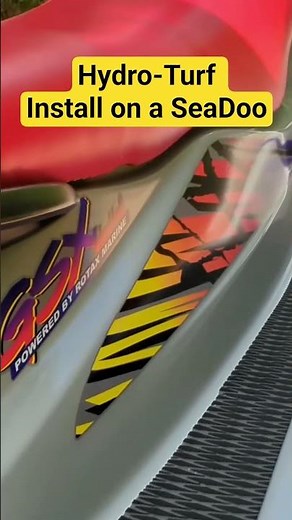 Installing HydroTurf on a SeaDoo Jetski #boatlife #jetski #hydroturf