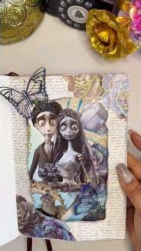 Corpse bride page #asmr #scrapbooking #journal #journaling #corpsebride #shorts #fypシ