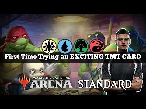 First Time Trying an EXCITING TMT CARD | 5 Color Control | Standard Bo3 | MTG Arena