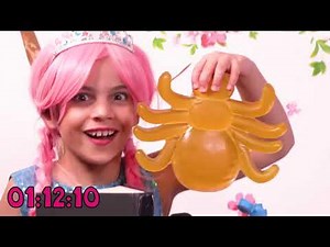 GIANT GUMMY CANDY CONTEST 🍭 Making Gummys Against The Clock - Princesses In Real Life | Kiddyzuzaa