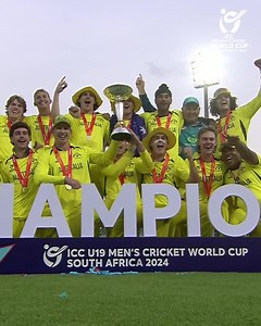 626K views · 19K reactions | What a moment for Australia as they lift their fourth Men’s #U19WorldCup trophy  | ICC - International Cricket Council | Facebook