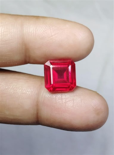 Lab Created Red Ruby Gemstone Cushion Shape Faceted Cut Ring Size Jewelry Losse Stone Personalized Jewelry. - Etsy