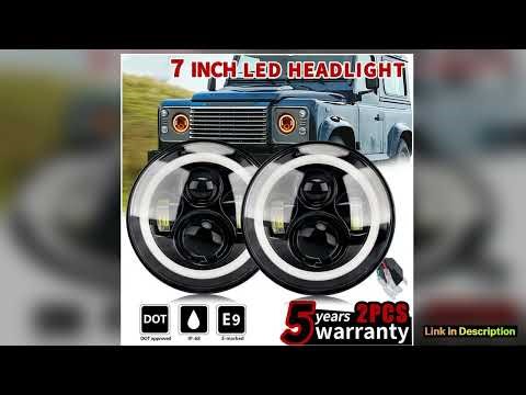 1 Pair Led Headlights Halo E Marked Rhd Replacement For Land Rover Defender 90 110 Tdi Td5 Automoti
