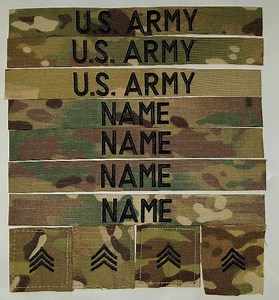 Sew on 11 Peice US ARMY 7 Color Scorpion Ocp Name Branch and Ranks. - Etsy