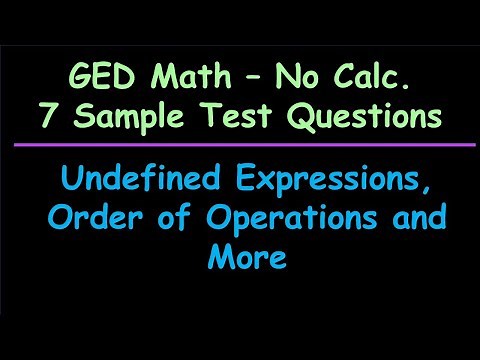 GED Math (7 NO CALCULATOR Practice Test Questions) PART 3