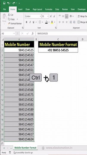 Dynamic Mobile Number Format in Excel #excel #excelforbeginners #excelcourse #exceltraining