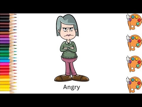 Angry - Sketch Art and Paint | Step by step tutorial | Pencil to Palette