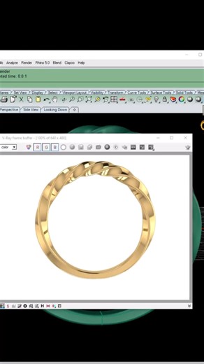Interesting ring design with matrix as rhino #design #matrix #rhino