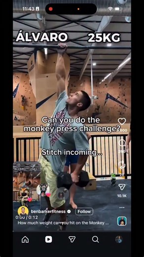 cleanairathletics on Instagram: "This was a fun challenge @itspatbarber! I started out nice & light at 5lbs & worked up to 25lbs. I could have pressed the 30lbs I think, but I realized I can't yet strict curl 30lbs in 1 hand, so I would need to get that skill to do the 30 with strict form. Gonna give this a try @tylerlucasfitness?? #healthyholidaychallenge I'm wearing an adult small zimi kn95 mask."