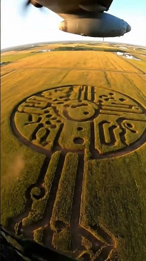 Crop Circle Formation Caught Mid-Flight 🎥