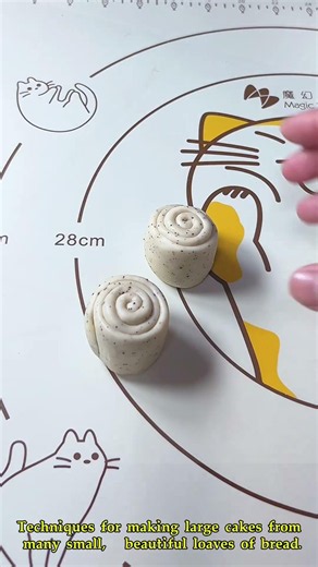 Techniques for making large cakes from many small, beautiful loaves of bread