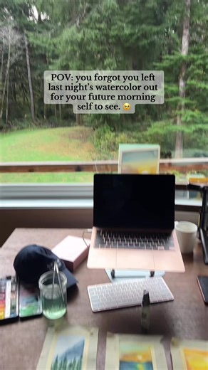 That was nice to wake up to. ❤️ I’m ready to work now. #single #entrepreneur #morning #watercolor #futureself