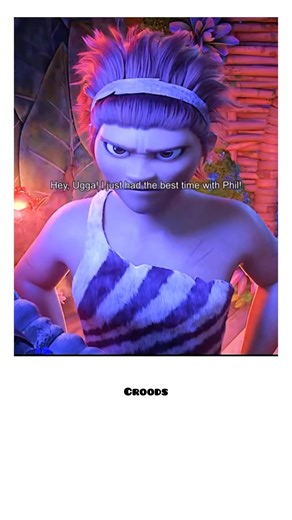 Muffin🍣 on Instagram: "The Croods is a lively animated adventure that follows a prehistoric family struggling to survive in a dangerous and ever-changing world. Led by the overprotective father Grug, the Croods rely on strict rules to stay alive. Their routine is disrupted when Eep, the curious and adventurous daughter, meets Guy, a clever caveboy who introduces them to new ideas, fire, and the promise of a brighter future beyond their cave. As the family embarks on a journey through strange la