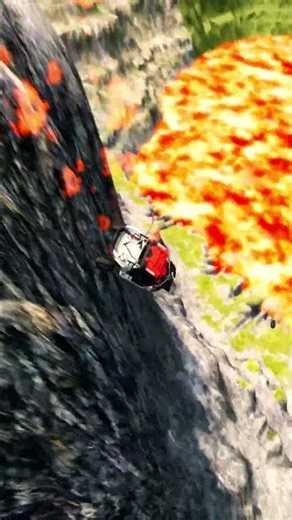 🚗💥 Cars vs Giant Lava Pit – BeamNG.drive20 #beamng #shorts #beamngdrive #car #usa #viral #india