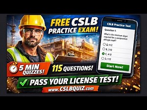 CSLB Practice Test 2026 – Pass the California Contractors Exam (FREE QUIZ)