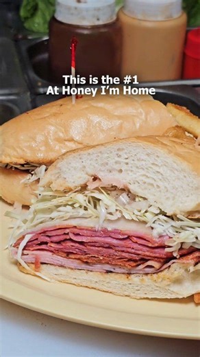 Bakersfield, meet the sandwich everyone keeps talking about 🔥 This is the #1 sandwich at Honey I’m Home, and once you see it, you’ll understand why. Italian-inspired, stacked, and grilled to perfection with capocollo, ham, and salami, topped with melty provolone, crisp shredded lettuce, oil & vinegar, and finished with salt and pepper 🤌 Simple. Classic. Absolutely loaded with flavor. If you’re searching for the best sandwiches in Bakersfield, this one needs to be on your list. Perfect for lunc
