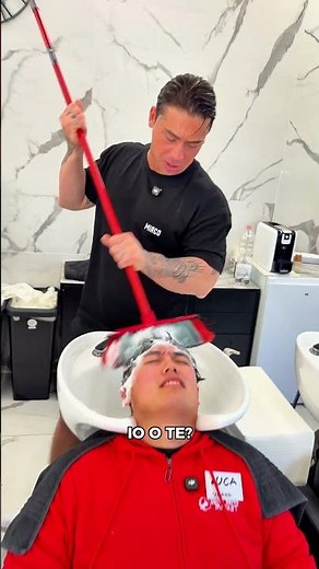 New method for washing your hair at the hairdresser with shampoo.