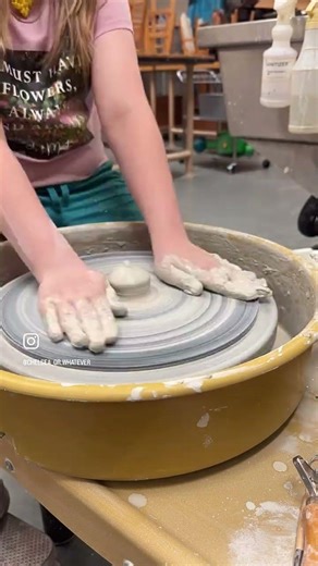 My first time using a pottery wheel. It was so fun! #clay #pottery #ceramics #art #throwing #wheel