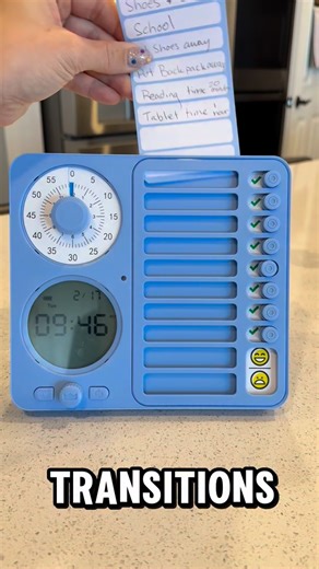 This 3-in-1 visual timer schedule has been huge for my son with autism and ADHD. He needs to know what’s happening next to feel regulated, and this makes transitions so much smoother. It’s rechargeable, has count up & count down timers, and fully customizable schedules which is everything for us. #AutismSupport #ADHDSupport #VisualSchedule #VisualTimer #SpecialNeedsParenting | Emily Wallace
