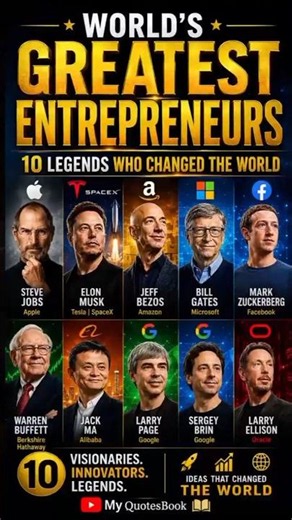 TOP 10 Greatest Entrepreneurs Who Changed the World | Steve Jobs, Elon Musk, Bezos & More