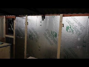 part 3 Apex concrete garage conversion insulation installation on the walls