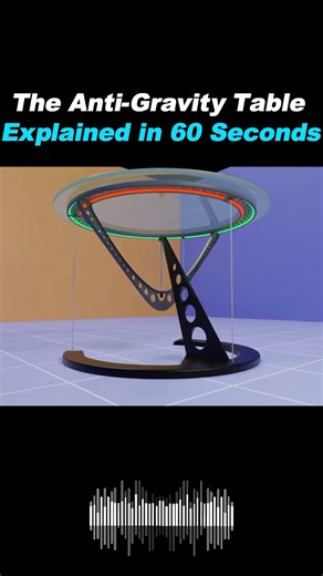 The anti-gravity table explained in 60 seconds #knowledge #science #fyp #shorts