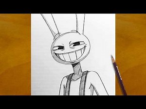 How to Draw Jax from The Amazing Digital Circus STEP BY STEP | Pencil Sketch